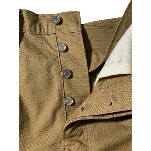 LEVI'S Strong Skateboarding Brown Carpenter Jeans 34/32 (29.5) Button Fly Big‎ E - Picture 4 of 10
